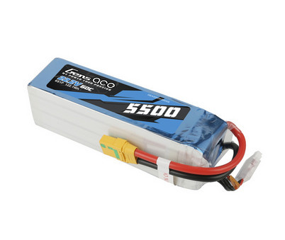 Gens Ace 55006S60X9 6S 5500mAh 22.2V 60C Soft Case LiPo Battery (XT90-S)