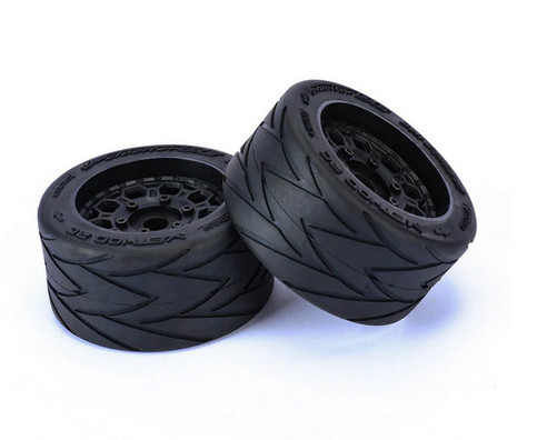 Method RC MTD1402 Velociter 54/106 Belted On-Road Tyres Mounted on Hive Wheels, Arrma Infraction/Felony 6S