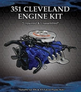 DDA AC027 Ford XW/XY 351 Cleveland Engine Plastic Kit Accessory (SINGLES) 1/24 - Suitable for XW & XY Falcon Plastic Kits
