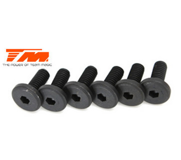 Team Magic 126412EN 4mm Steel Flat Round Engine Mount Screw
