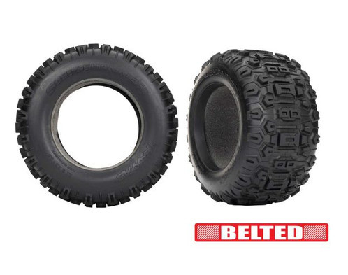 Traxxas 9571 3.8" Belted Sledgehammer Tires w/ Inserts (2) 1/8