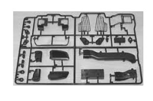 Tamiya 9225180 T Parts -Side Mirrors/ Exhaust Cover - Mercedes-Benz Arocs Truck 1/14