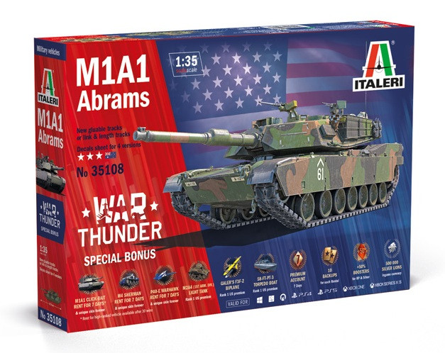Italeri 35108 M1A1 Abrams - War Thunder 1/35