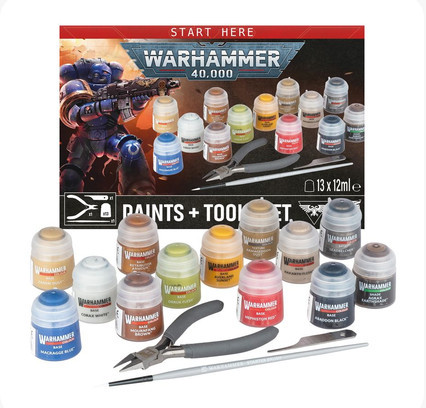Games Workshop 60-12 Warhammer 40,000: Paint + Tools set (52170199002)