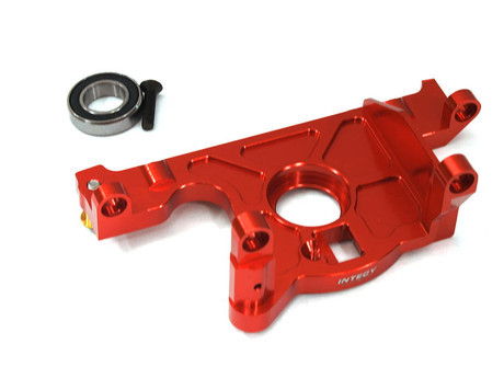 Integy 33234RED Alloy Motor Mount w/10x19x5 Bearing for Traxxas 1/10 Rustler 4X4 (TRX 7460A)