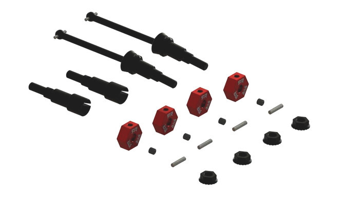 Arrma 311231 Metal Axle & Wheel Hex Set B, 4pcs, Mojave Grom