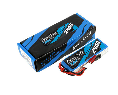 Gens Ace 2S2400RXJS 2S 2400mAh 7.4V RX Soft Case LiPo Battery (JST)