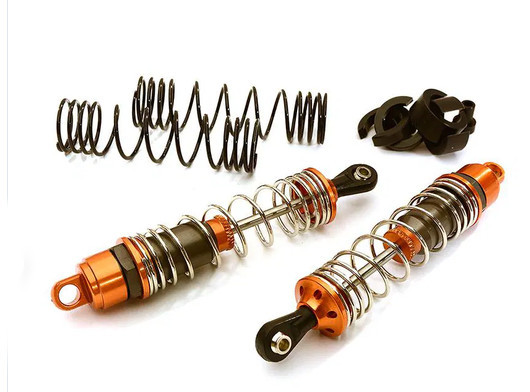 Integy 28476ORANGE 90mm Front Alloy Shocks for Traxxas 1/10 Stampede, Rustler & Slash