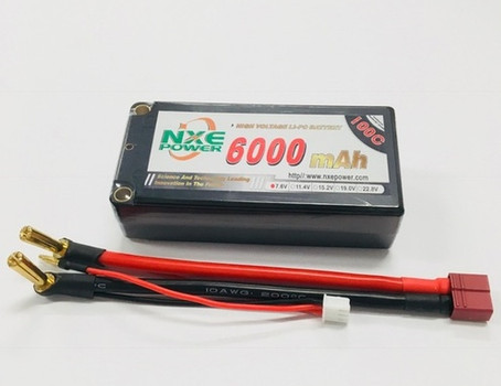 NXE 2S6000 HV SHORTY HC 6000mAh 7.6V 100C (5mm+ Dean)