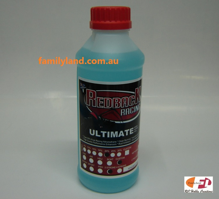 Redback  Blue Power Nitro Fuel 20% NITROmethane, 20% Synthetic, 1 litre  (Compatible Cool Power 3120)