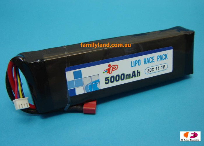 Intellect 5000-3S Lipo Batt 5000mAh 30C 11.1V w/Deans Plug
