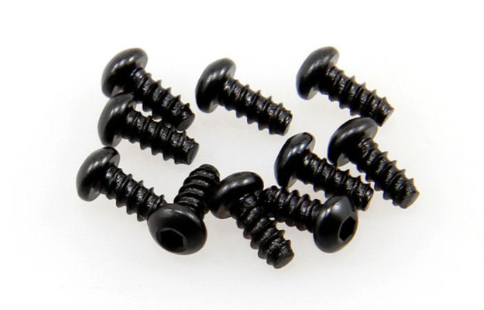 Axial AXA0422 M2.6x6mm Hex Socket Tapping Button Head (Black) (10pcs)