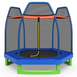 7 Feet Kids Recreational Bounce Jumper Trampoline-Blue - Color: Blue D681-TW10053BL 7 Feet Kids Recreational Bounce Jumper Trampoline-Blue - Color: Blue D681-TW10053BL