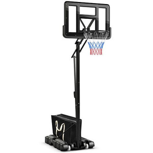 Portable Basketball Hoop with 4.6 to 10 Feet 10-Level Height Adjustable B593-SP37879