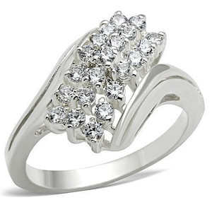 SS038 - Silver 925 Sterling Silver Ring with AAA Grade CZ in Clear A874-SS038 SS038 - Silver 925 Sterling Silver Ring with AAA Grade CZ in Clear A874-SS038