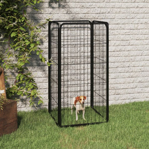 vidaXL Dog Playpen Black Powder-coated Steel 19.7 x 39.4 in Dog Playpen A949-171793 vidaXL Dog Playpen Black Powder-coated Steel 19.7 x 39.4 in Dog Playpen A949-171793
