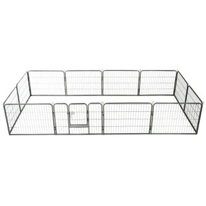 Dog Playpen Black Powder-coated steel 31.5x23.6 in panels A949-170573 Dog Playpen Black Powder-coated steel 31.5x23.6 in panels A949-170573