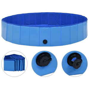 vidaXL Dog Swimming Pool Blue PVC Large Foldable Dog Swimming Pool A949-170827 vidaXL Dog Swimming Pool Blue PVC Large Foldable Dog Swimming Pool A949-170827