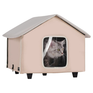 Elevated Heated Cat House, Outdoor Kitty Shelter with Timer, 600D Oxford Cloth Foldable Cat Shelte E415-FWSBYMBHSNJBXCGRFV1 Elevated Heated Cat House, Outdoor Kitty Shelter with Timer, 600D Oxford Cloth Foldable Cat Shelte E415-FWSBYMBHSNJBXCGRFV1