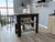 Light Oak and Black Kitchen Island with Drawer and Two Open Shelves N270-474094