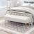 Modern Bed Bench Ottoman with White Ivory PU Leather Seat and Gold Metal Legs Q280-IVWHBW7685841