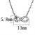 3W418 - Rhodium Brass Necklace with AAA Grade CZ  in Clear A874-3W418