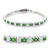 46906 - Rhodium Brass Bracelet with Synthetic Spinel in Emerald A874-46906