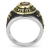 TK3723 - Two-Tone IP Gold (Ion Plating) Stainless Steel Ring with Synthetic Synthetic Glass in Red  A874-TK3723
