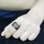 TK3723 - Two-Tone IP Gold (Ion Plating) Stainless Steel Ring with Synthetic Synthetic Glass in Red  A874-TK3723