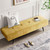 Modern Yellow Corduroy Upholstered End of Bed Bench with Black Metal Legs Q280-YHBSC79254714628