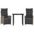  Garden Dining Set Grey PE rattan Medium Adjustable Footrests A949-3213427