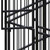  Dog Kennel Black Powder-coated steel 59.5 sq ft Durable A949-3097948