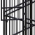  Dog Kennel Black Powder-coated Steel Large Durable Dog Kennel A949-3097951