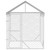  Outdoor Dog Kennel Silver Galvanized steel, Polyethylene A949-153675