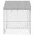  Outdoor Dog Kennel Silver Galvanized steel, Polyethylene A949-153675