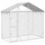  Outdoor Dog Kennel Silver Galvanized steel, polyethylene Large A949-153680
