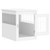  Dog Crate Furniture White Engineered wood, steel Medium Dog Crate A949-838316