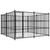 Dog Kennel Black Steel 118.1 x 118.1 x 72.8 in Locks Dog Kennel A949-170894