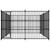  Dog Kennel Black Steel 118.1 x 118.1 x 72.8 in Locks Dog Kennel A949-170894