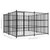  Dog Kennel Black Steel 118.1 x 118.1 x 72.8 in Locks Dog Kennel A949-170894