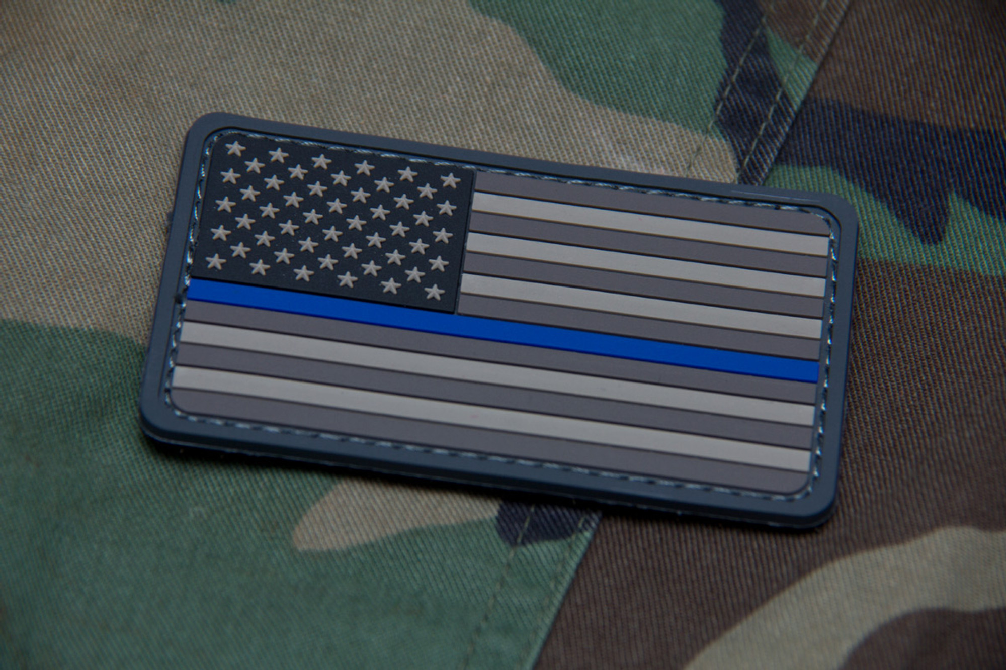 6 x 2 POLICE Thin Blue Line Name Tape – PatchPanel