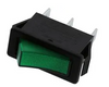 SWITCH,12 VDC GREEN ILLUM ROCK