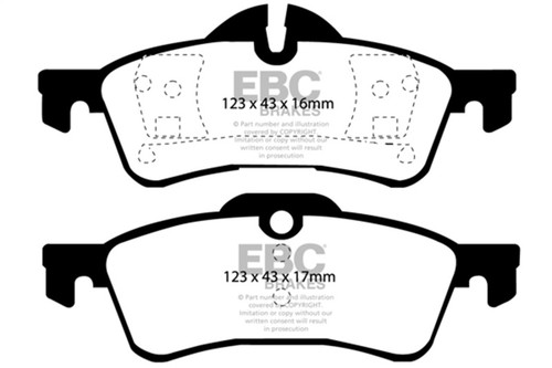EBC 04-06 Mini Hardtop 1.6 Redstuff Rear Brake Pads - DP31701C