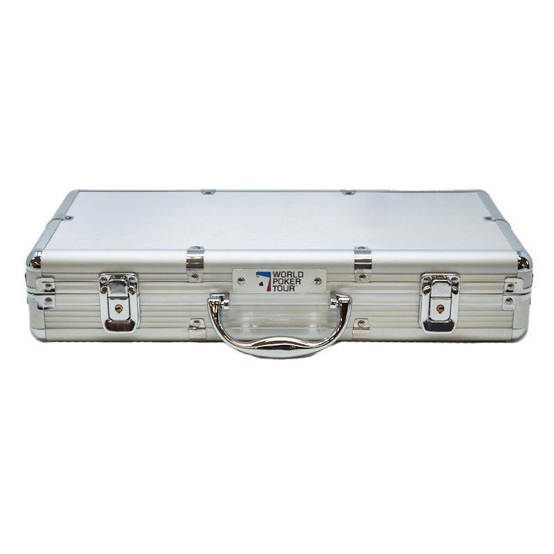 Official World Poker Tour Set with 300 Chips, 2 Decks, 5 Dice, and