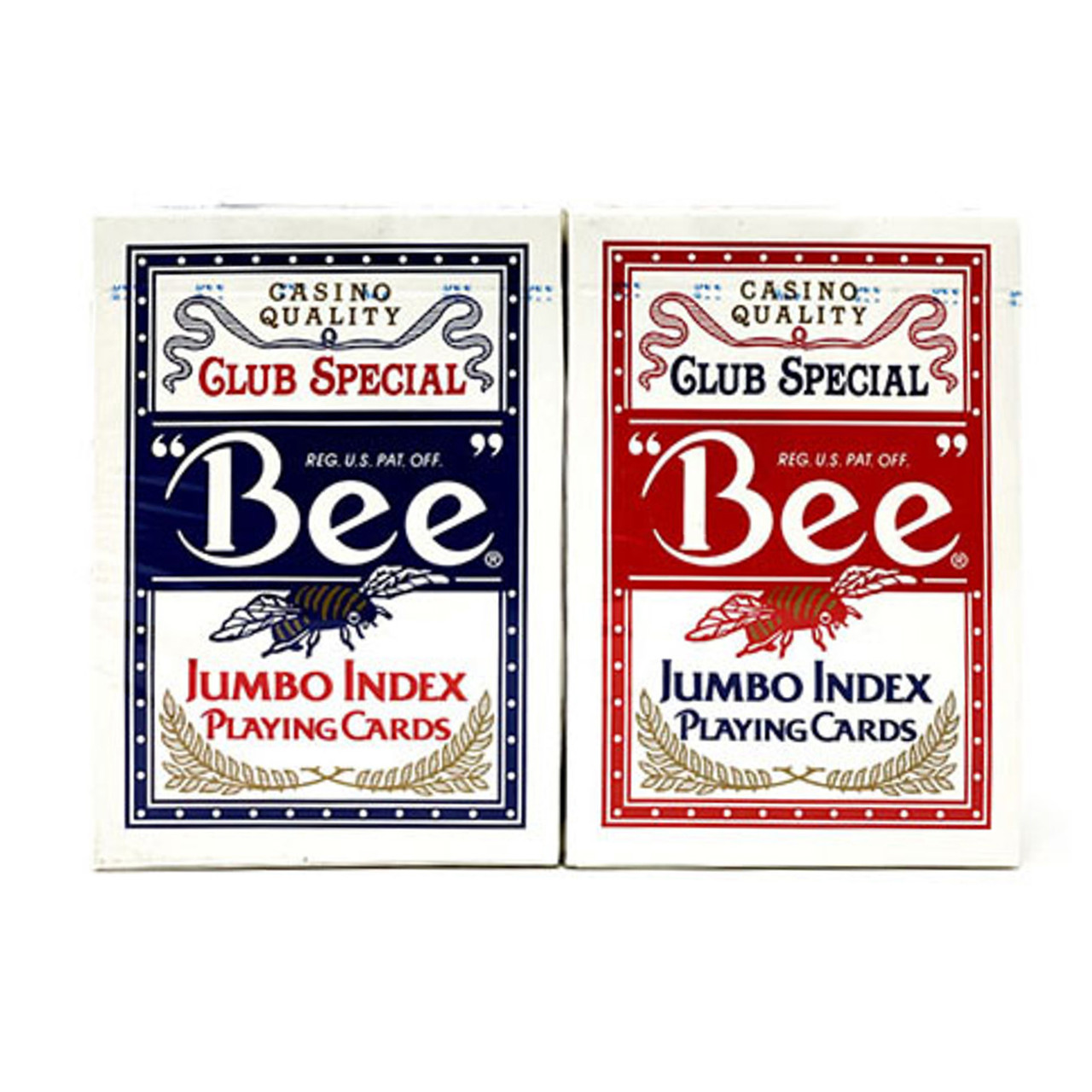 Bee Poker Jumbo Index Playing Cards - 1 Gross (144 Decks)