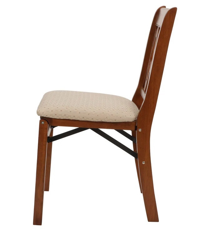 Lattice Back Bridge Folding Chairs - Set of 2