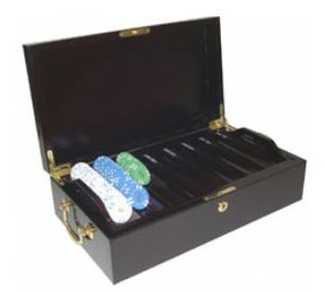 Mahogany Chip Case with Removable Trays, 600 Chip Capacity (12 Rows/50 Chips Each) Mahogany Chip Case with Removable Trays, 600 Chip Capacity (12 Rows/50 Chips Each)