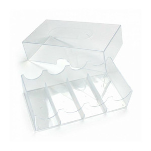 Chip Rack: Clear Heavy Plastic, 100 Chip Capacity Chip Rack: Clear Heavy Plastic, 100 Chip Capacity