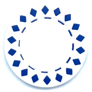 Poker Chips: Diamond, 8.5 Gram, White