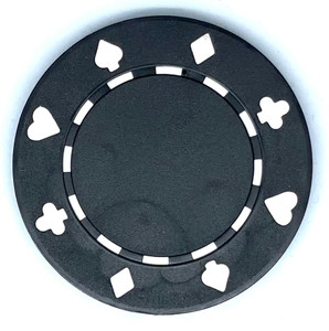 Poker Chips: Card Suits, 11.5 Gram / Heavy Weight, Black Poker Chips: Card Suits, 11.5 Gram / Heavy Weight, Black